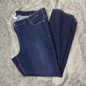 Lane Bryant Plus Women Dark‎ Washed Straight Leg jeans Denim 24